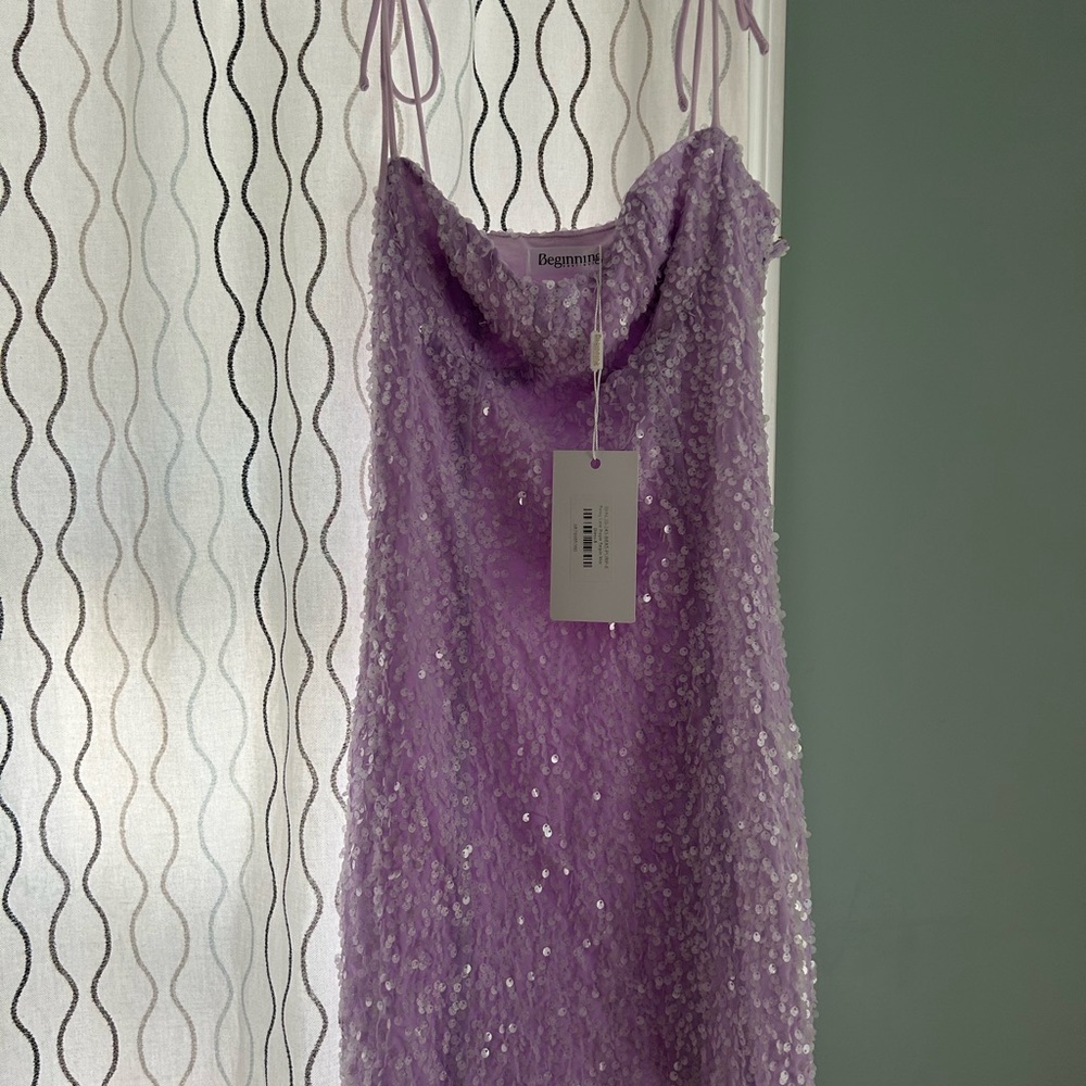 Beginning Boutique Light Purple Sequin Mini